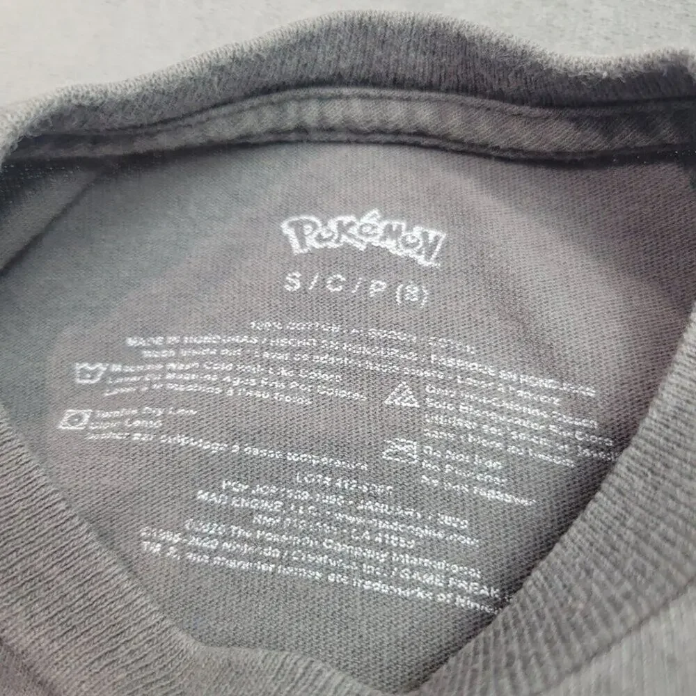 Pokemon Pikachu‎ Graphic Tee Shirt S Gray